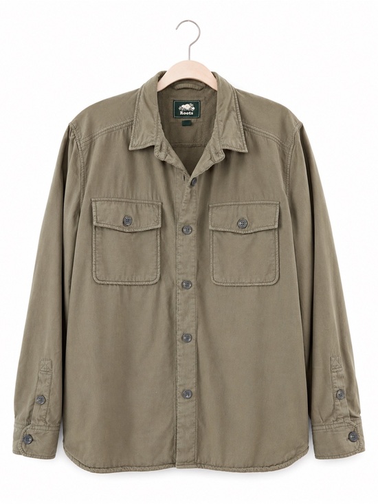 Roots Jackets & Blazers - Roots Olive Lightweight Shirt Jacket
